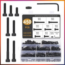 450 Teile Innensechskantschrauben Set – 7 Größen mit Muttern & Inbusschlüssel