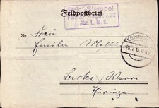 DR K.D.Feldpost Art.-Reg. Nr.33 - I. Abt. L.M.K. nach Berka / Werra 28.7.1918