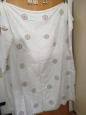 Erbstück: von Oma gestickte Tischdecke ca. 165 x 135 cm