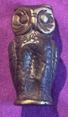 Bronzefigur kleine eule cm - , 5