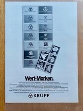 Krupp Stahl Marken Atlas Widia MaK Buckau 1981 Vintage Ad Werbung Reklame
