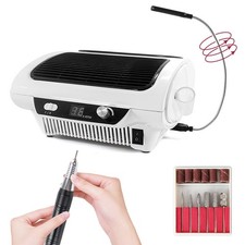 3in1 Elektrische Nagelfräser mit Absaugung Professionell Manikure Pedikure Set