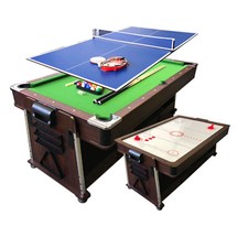 Mattew Grün – 4 in 1 Billardtisch 7 FT – Air Hockey – Tischtennis – Esstisch