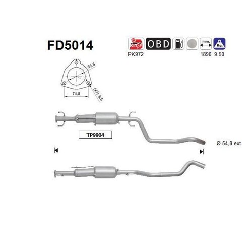 Fd5014 ruß partikelfilter - fd5014, ruß-/partikelfilter