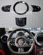 CARBON-EFFEKT LENKRAD-ABDECKUNGSSET für MINI Cooper R55 R56 R57 R58 R59 R60 R61 