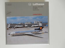 Modellflugzeug Herpa Wings 1:500 Boeing 727-200 Lufthansa silver 503150