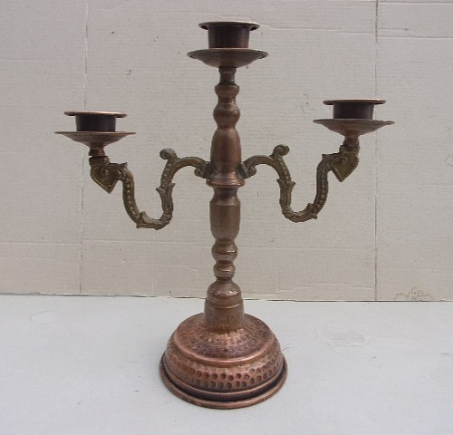 Alter kupfer kerzenleuchter - alter, 3