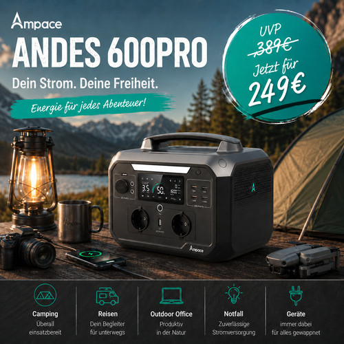 Ampace andes 600pro tragbare - ampace,