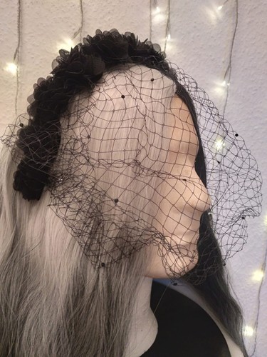 Fascinator mesh rosen tüll - mesh,