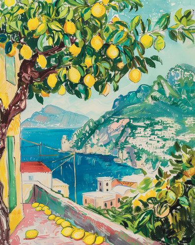 Poster amalfiküste lemon - poster,