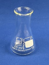Erlenmeyerkolben 25 mL enghals Bördelrand Schott Duran Laborglas Laborzubehör