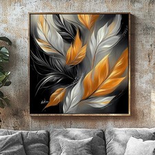Leinwand bild blätter natur - leinwand,