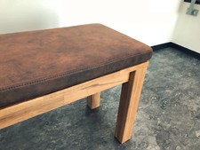 von 60-200x5 cm Bankauflage Polsterauflage Bankkissen Lederlook Wischleder Optik