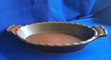 Melitta Friesland, Katengeschirr, Auflaufform, ofenfest, oval, braun, 16x29cm