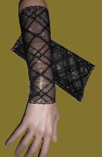 wunderschöne lange Armstulpen aus elastischer Spitze in schwarz