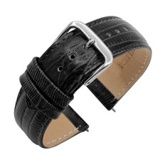 Eichmüller Uhrband Eidechse Prägung 12/14/16/18/20 mm Kalbsleder Schwarz Braun