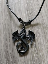 Kette Halskette Drache vintage Alchemy Carta England 1996 Leder