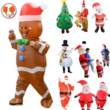 Unisex Kostüm aufblasbar Schneemann Weihnachten Winter Fasching Karneval