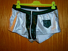 Bade Shorts  silber metall Gay Fitness Badehose Schwimm Shorts  Unterhose 7 / XL