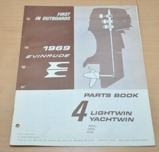 OMC Johnson Evinrude 4 Light Yacht Win  Motor Parts Book Ersatzteilliste 1969