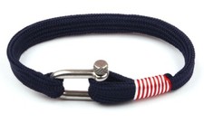 Armband dunkelblau 21 cm Edelstahl Strand Surfer Unisex Geschenk