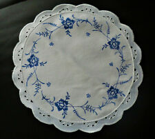 Blaudruck  Deckchen Alt Luxemburg 30 cm  Durchmesser NEU