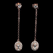 925 Sterlingsilber Oval Rosa