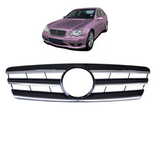 Sport Kühlergrill Schwarz glanz für Mercedes Benz C-Klasse (W203) ab 2000-2007
