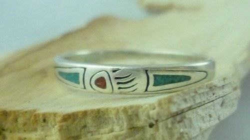 Ring chip inlay indianer - chip,
