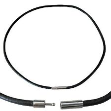 Leder Band SCHWARZ Halsband Kette Bajonettverschluß Lederband Lederkette 40-60cm
