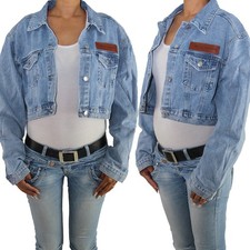 Damen Kurze Bolero Jeansjacke