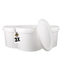 3l Eimer mit Deckel weiß rund