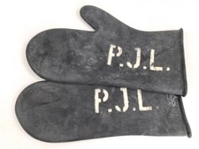 Paar Handschuhe zum schweren  Gasschutzanzug . Weiches Gummi " Dolomit 7"