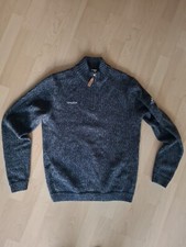 Vaude Me Baltica Wolle Halfzip 1/2zip Shirt   Gr. M Blau Meliert Troyer