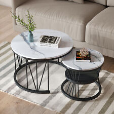 2er Set Beistelltisch Marmor