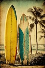 Wandbild surfbrett auf - wandbild:,