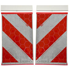 Warnmarkierung Warnflaggen Ladebordwand links + rechts LKW Ladebühne Hebebühne 