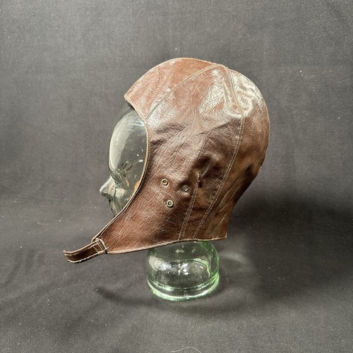 Ike vintage leder fliegerhaube - leder,