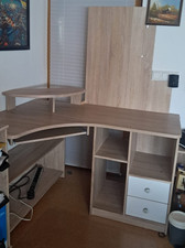 Computertisch/Schreibtisch Sonoma Eiche mit Aufsatz