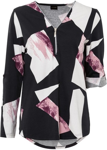 Longshirt mit reißverschluss - longshirt,