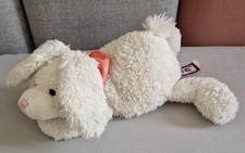 KUSCHELWUSCHEL PLÜSCH HASE WEISS BUNNY HALSTUCH LIEGEND CA. 32 CM -- TOP --