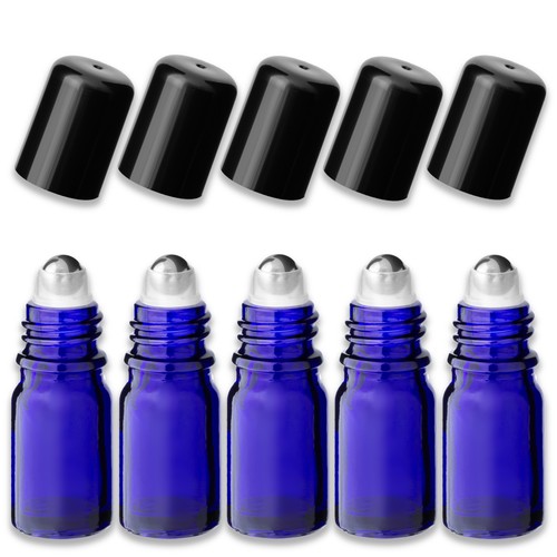 Blaue glasflasche ml - 5x,