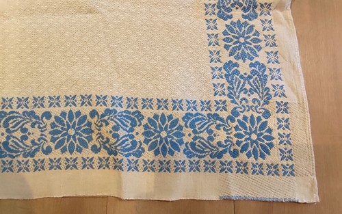 Alte tischdecke grau beige - tischdecke, grau/beige