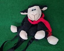 Schwarzer Kinder Rucksack - Katjes - Schaf mit roten Schal - ca 30 cm