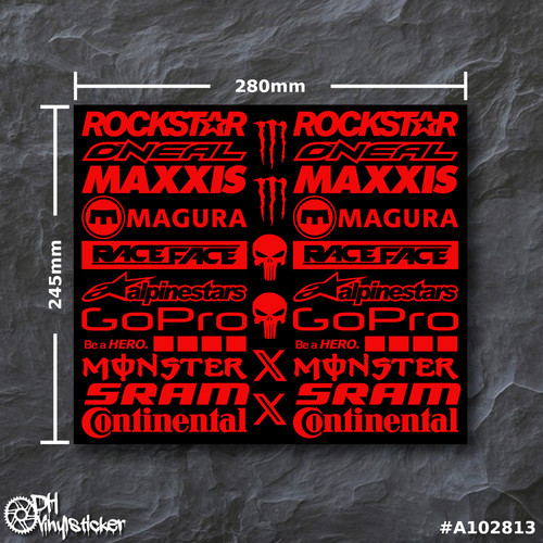 Sponsoren stickersatz rot - sponsoren,