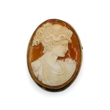 Brosche Anhänger Muschelgemme