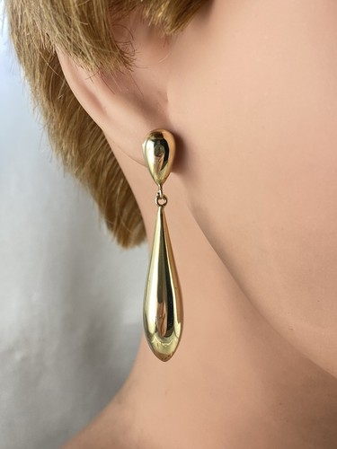 Ohrringe 585 gold 5cm lang - ohrringe,