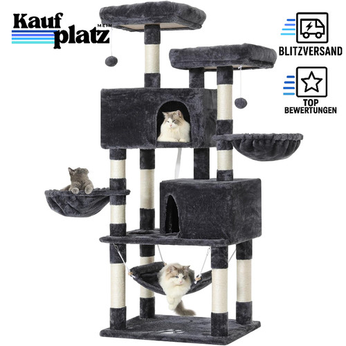 Kratzbaum groß dunkelgrau - kratzbaum,