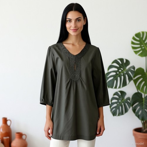 Boho tunikakleid schwarz - boho,