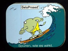 1 lustige Bonbon Blechdosen leer: GeloProsed - Spüren, wie es wirkt